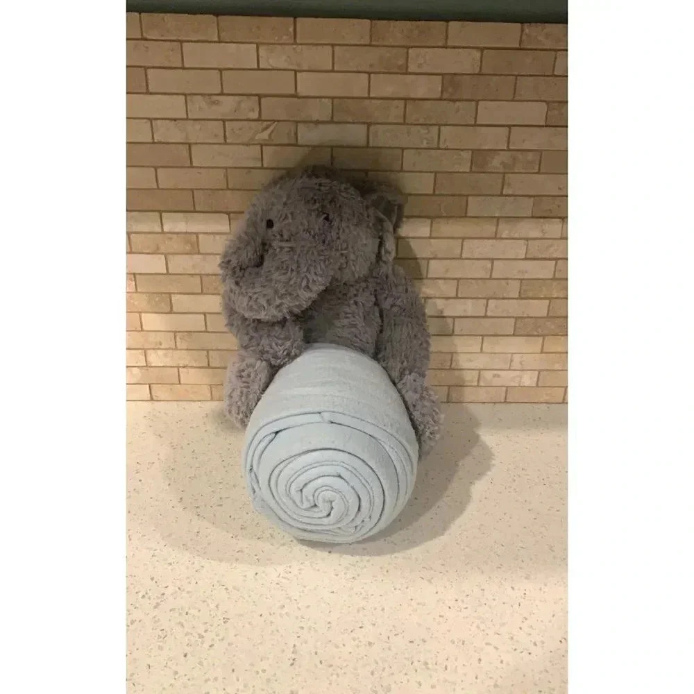 grey elephant plush with blanket‎   B31
